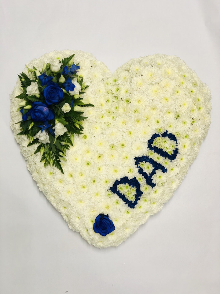 DAD White Heart Funeral Tribute